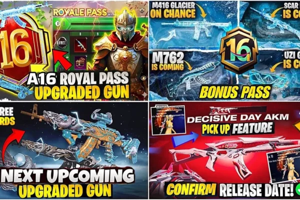 BGMI A16 Royale Pass Leaks | Upcoming Rewards, Glacier Skins & Mythic Outfits Details BGMI A16 Royale Pass