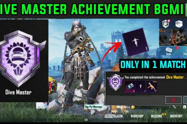 Easy Guide | Get the Dive Master Achievement in BGMI 4.0 Stepwell Update (3 Steps) BGMI Dive Master achievement