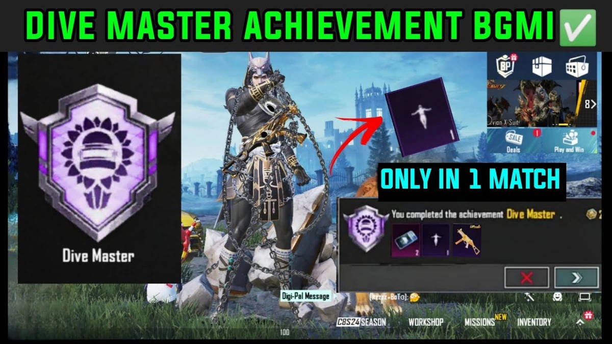 BGMI Dive Master achievement