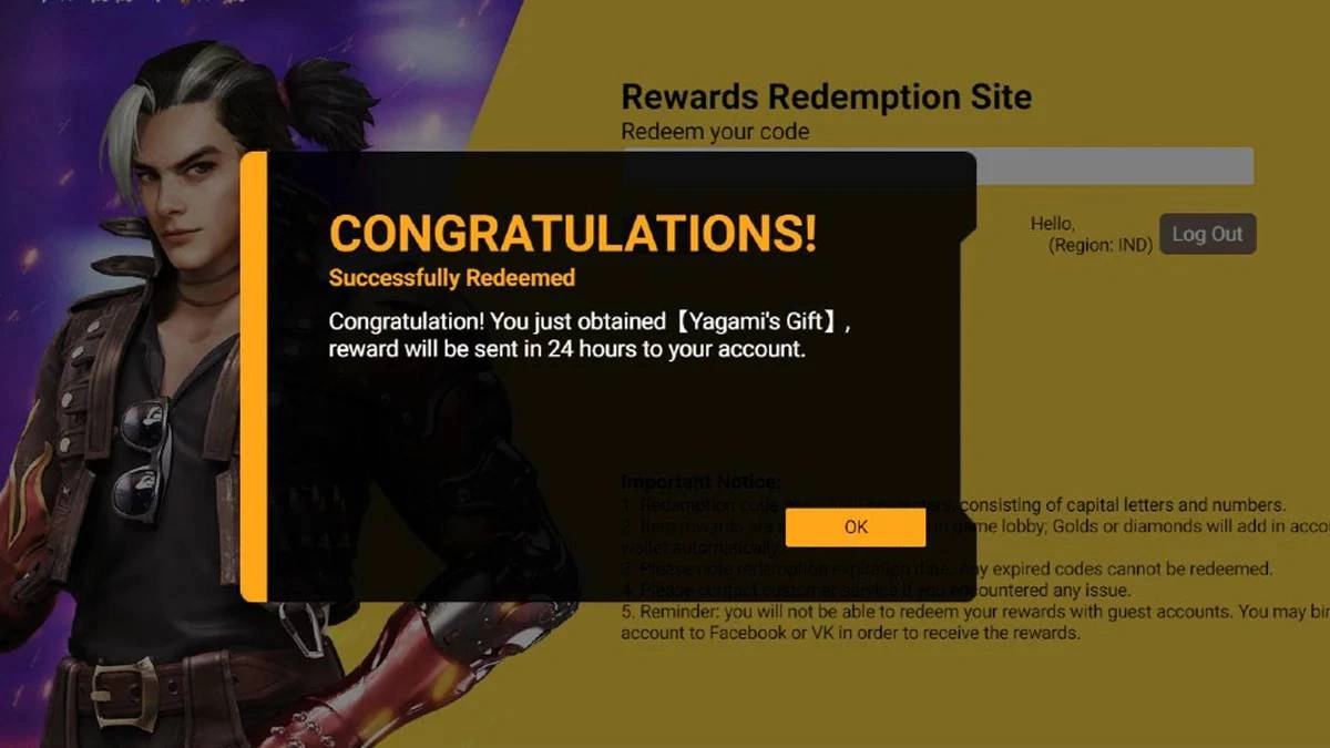 Free Fire Redeem Codes